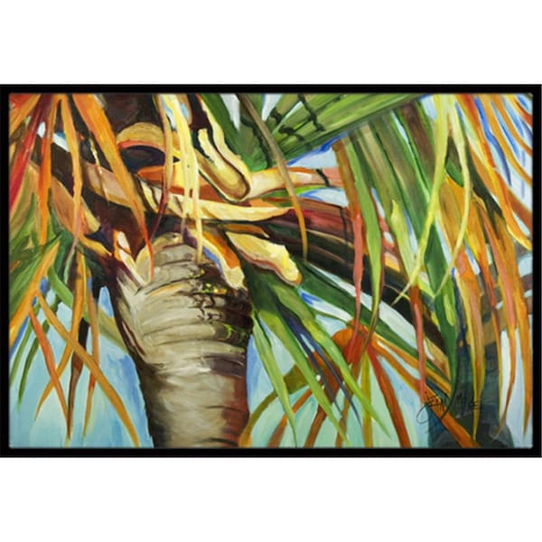 Carolines Treasures Orange Top Palm Tree Indoor & Outdoor Mat, 24 x 36 in. CA75924 - main
